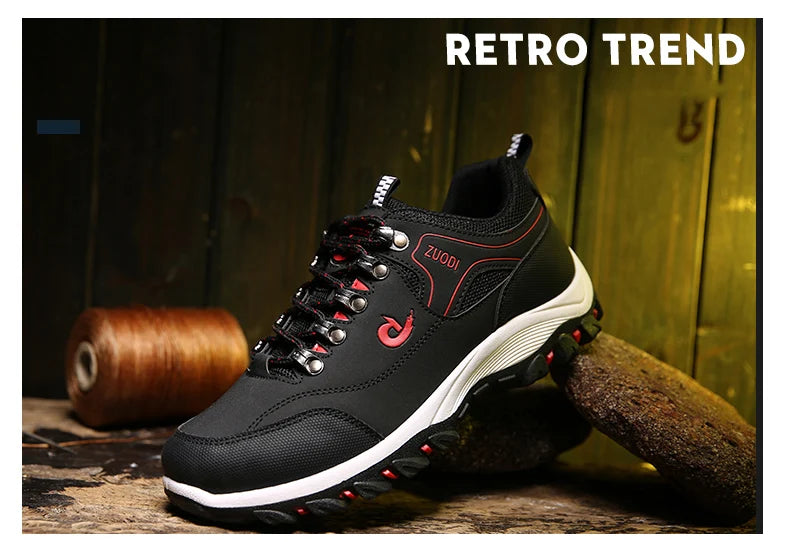 Zapatos informales de cuero para hombre, zapatillas deportivas para correr, Tenis ligeros para caminar, Otoño e Invierno