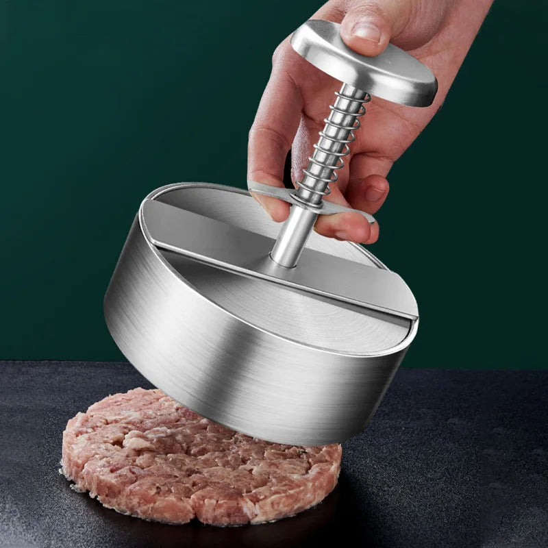 Prensa de carne para hamburguesas de acero inoxidable 304, molde para hacer hamburguesas, herramienta Manual para hacer pasteles, parrilla, carne, carne, cerdo, arroz, moldes para hacer prensa