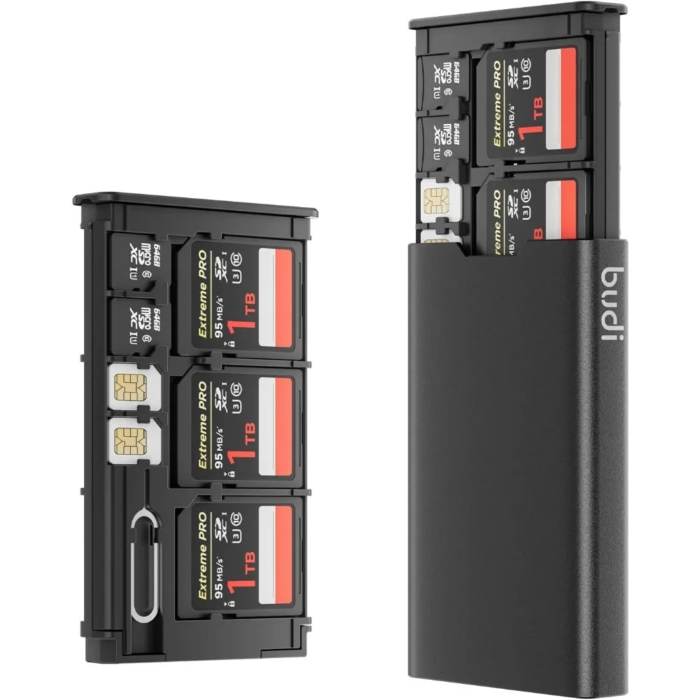 Estuche BUDI para 6 Tarjetas Micro SD Resistente a Golpes