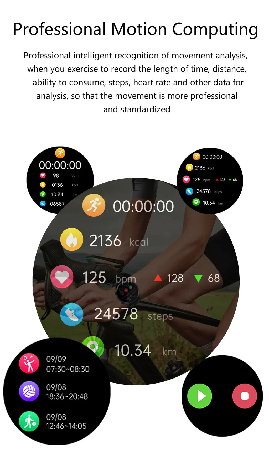 Reloj Inteligente con Airbag para Presión Arterial Precisa, ECG y NFC