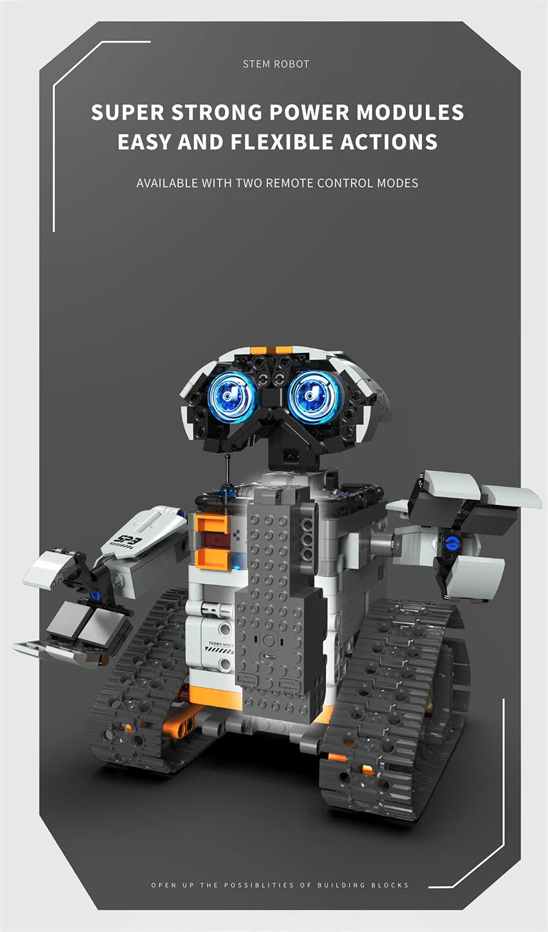 Bloques de construcción programables con brazo mecánico multieje, robot 5 en 1, juguetes de Control remoto, vástago interactivo, regalo de aprendizaje para niños