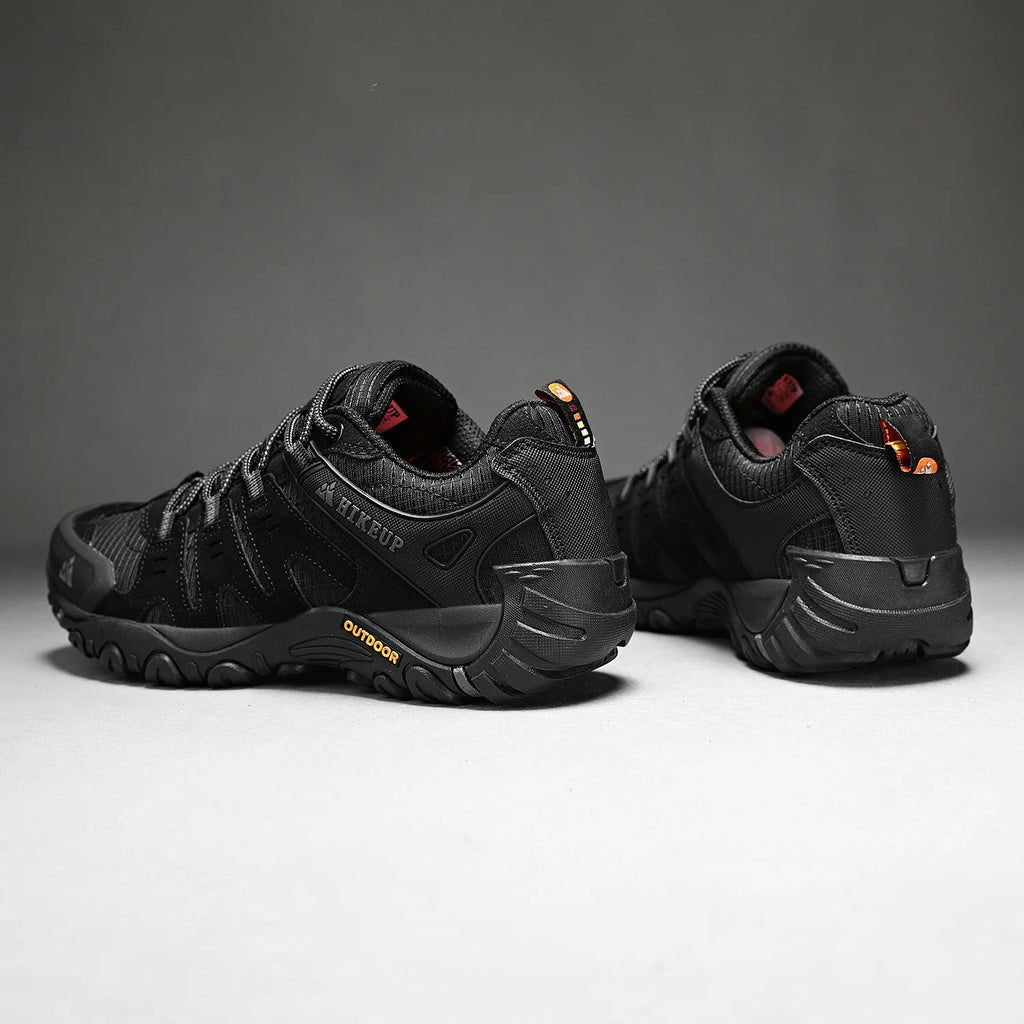 Zapatos de senderismo HIKEUP para hombre, zapatos de exterior de piel de ante, zapatillas tácticas resistentes al desgaste para senderismo, caminar y cazar