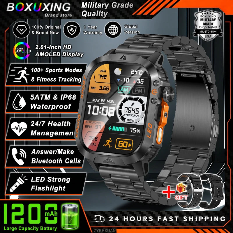Reloj Inteligente Militar con Batería de 1200mAh