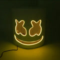 Máscara brillante de DJ Marshmello, barra de baile de Hip Hop, accesorios de espectáculo en club nocturno, máscara LED DIY de malvavisco Cos, máscara de DJ Disco para hombres, Disfraz