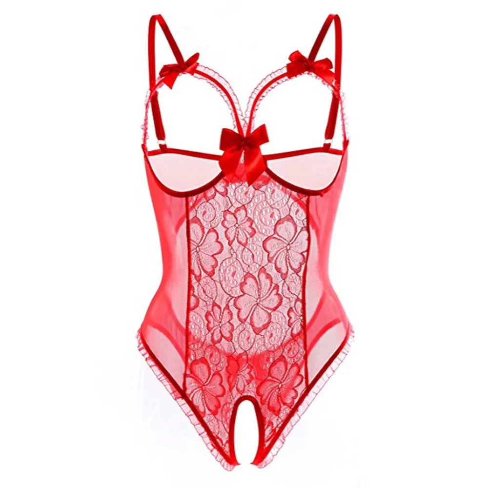 Babydoll con Encaje y Lazo, Ropa Interior para Mujer
