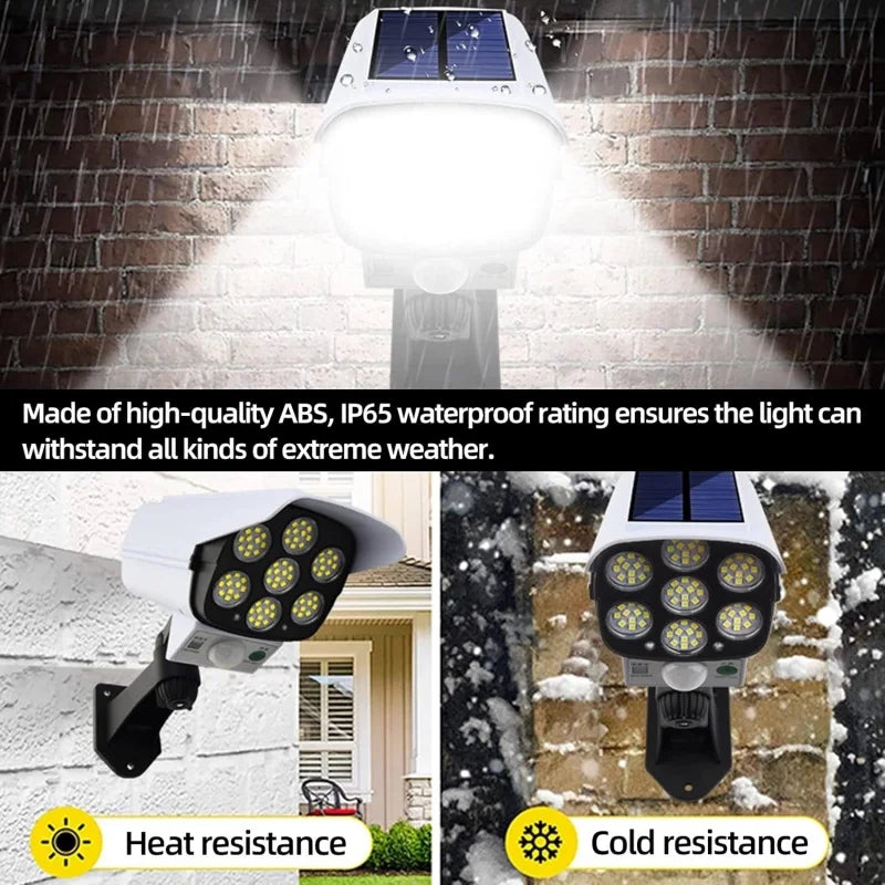 Lámpara Solar 77 LED con Sensor de Movimiento para Jardín y Exteriores