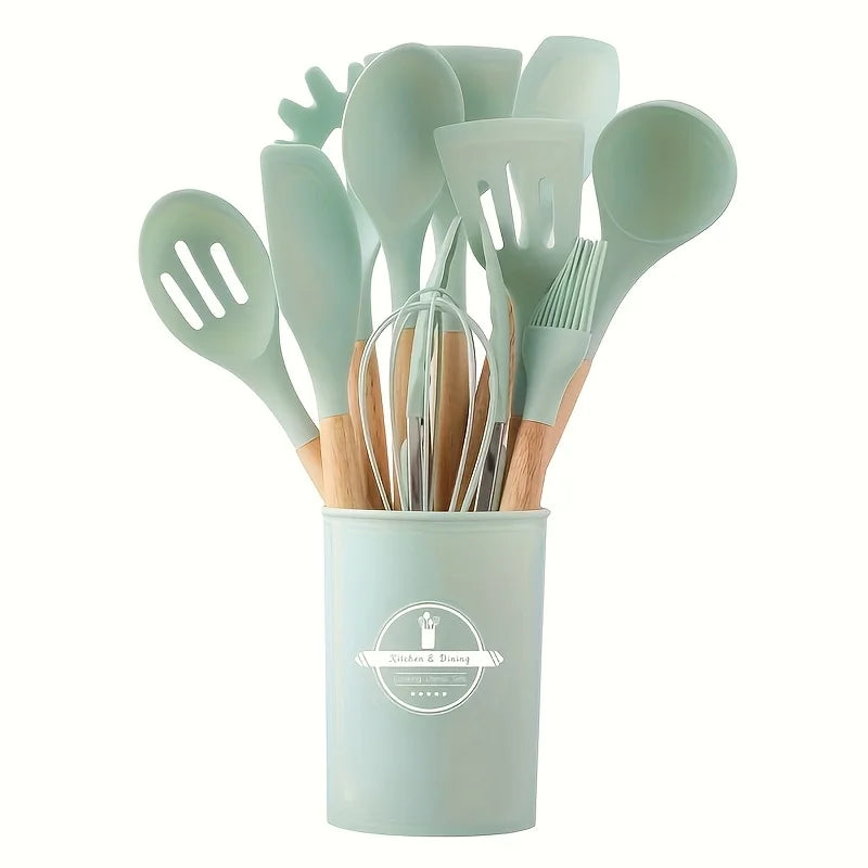 Juego de 12 Utensilios de Cocina de Silicona