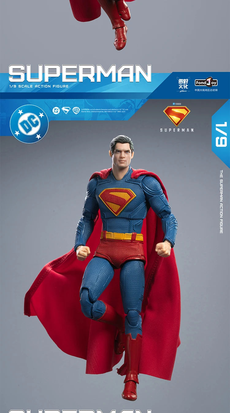 EN STOCK 2025 Fondjoy Battle figura de acción de Superman dañada David Corenswet 1/9 nueva figura de Superman junta de Pvc móvil