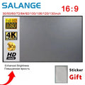 Pantalla de proyector Salange, pantalla de proyección de tela reflectante de 60 100 120 pulgadas para proyector YG300 XGIMI DLP LED Home Theater