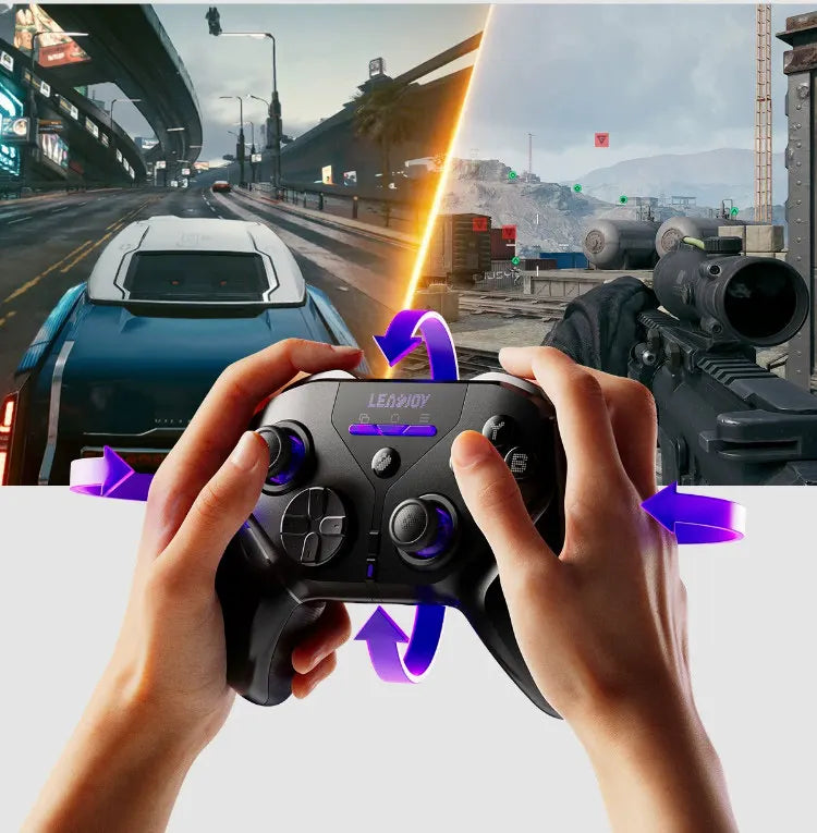 Control Inalámbrico para Juegos LeadJoy XENO Plus, Control de Movimiento FPS, Giroscopio, Joystick TMR, Compatible con PC, Switch2, Steam Deck, iOS, Android, Apex