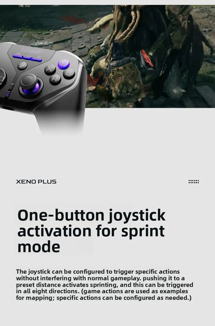 Control Inalámbrico para Juegos LeadJoy XENO Plus, Control de Movimiento FPS, Giroscopio, Joystick TMR, Compatible con PC, Switch2, Steam Deck, iOS, Android, Apex