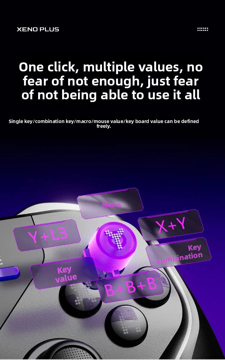 Control Inalámbrico para Juegos LeadJoy XENO Plus, Control de Movimiento FPS, Giroscopio, Joystick TMR, Compatible con PC, Switch2, Steam Deck, iOS, Android, Apex