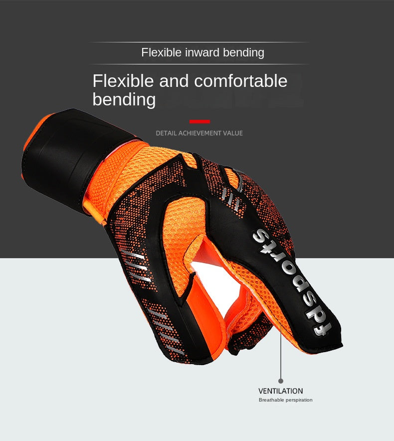 Guantes de portero de fútbol profesionales para niños y hombres, látex de 4mm con protección para los dedos, Protector de guantes de portero de fútbol para niños y adultos